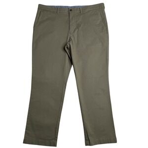 L.L.Bean Standard Fit Chino Stretch Pants Olive Green Mens 40x30